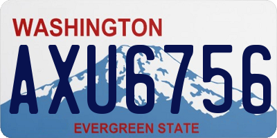 WA license plate AXU6756