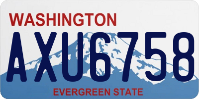 WA license plate AXU6758