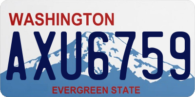 WA license plate AXU6759