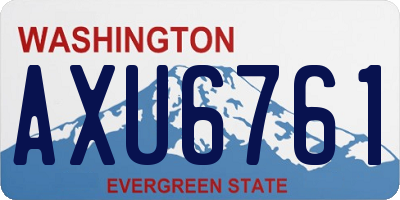 WA license plate AXU6761
