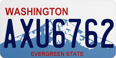 WA license plate AXU6762