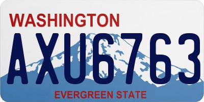 WA license plate AXU6763