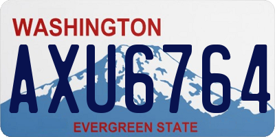 WA license plate AXU6764