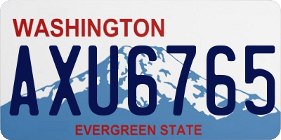 WA license plate AXU6765