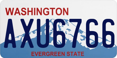 WA license plate AXU6766