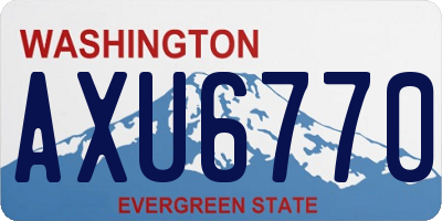 WA license plate AXU6770