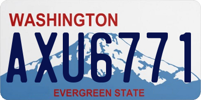 WA license plate AXU6771