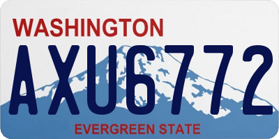WA license plate AXU6772