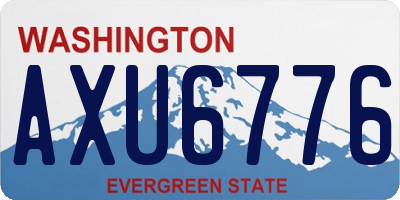 WA license plate AXU6776