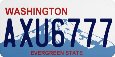 WA license plate AXU6777