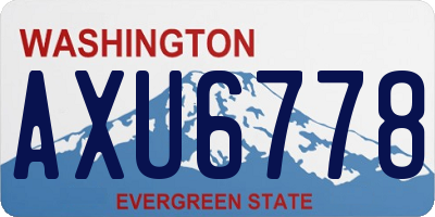 WA license plate AXU6778