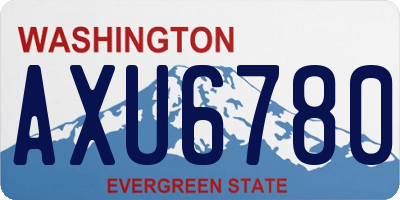 WA license plate AXU6780