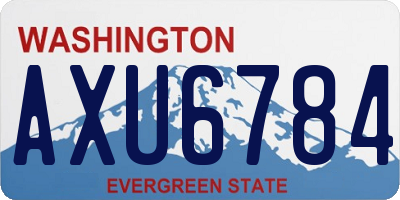 WA license plate AXU6784