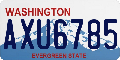 WA license plate AXU6785