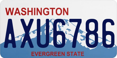 WA license plate AXU6786