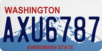 WA license plate AXU6787