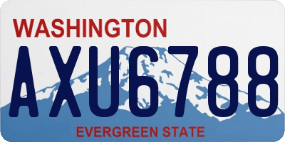 WA license plate AXU6788