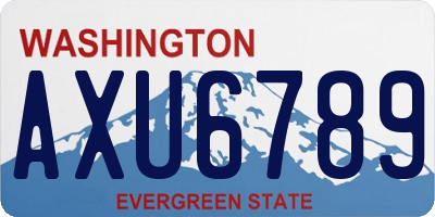 WA license plate AXU6789