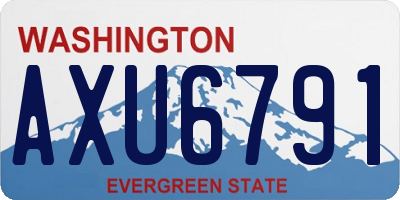 WA license plate AXU6791