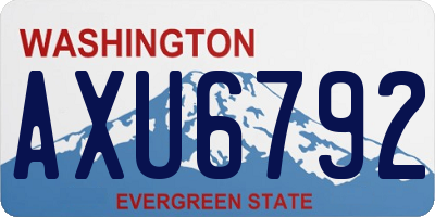 WA license plate AXU6792