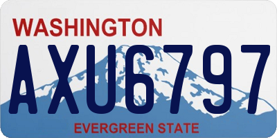 WA license plate AXU6797