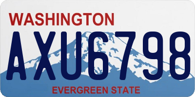 WA license plate AXU6798