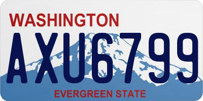 WA license plate AXU6799