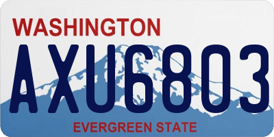 WA license plate AXU6803