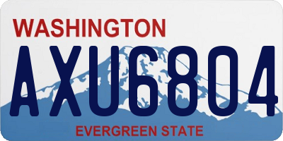 WA license plate AXU6804