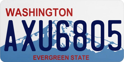 WA license plate AXU6805