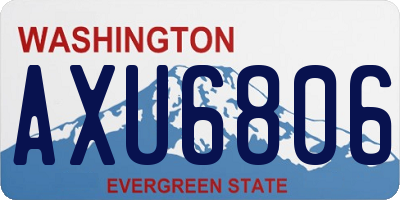 WA license plate AXU6806