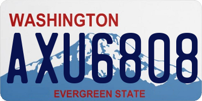 WA license plate AXU6808