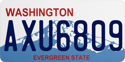 WA license plate AXU6809