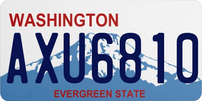 WA license plate AXU6810
