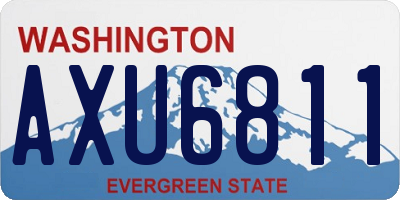 WA license plate AXU6811