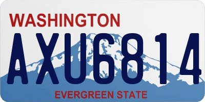 WA license plate AXU6814