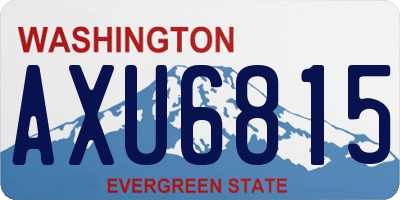 WA license plate AXU6815