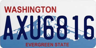 WA license plate AXU6816