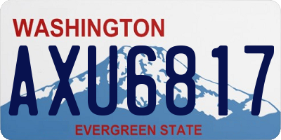 WA license plate AXU6817