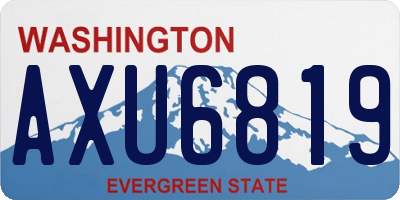 WA license plate AXU6819