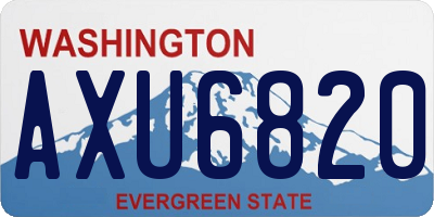 WA license plate AXU6820