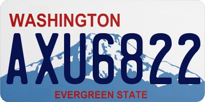 WA license plate AXU6822