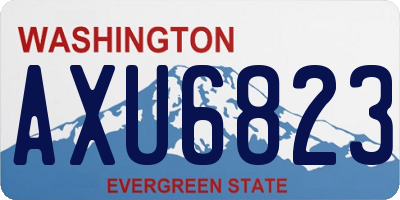 WA license plate AXU6823