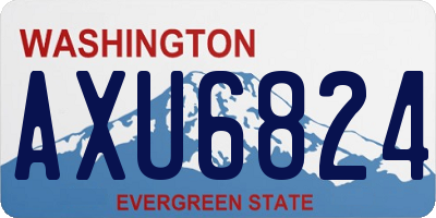 WA license plate AXU6824
