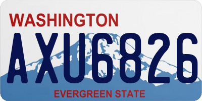 WA license plate AXU6826