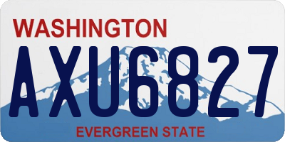 WA license plate AXU6827