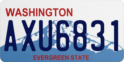 WA license plate AXU6831