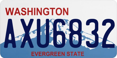 WA license plate AXU6832