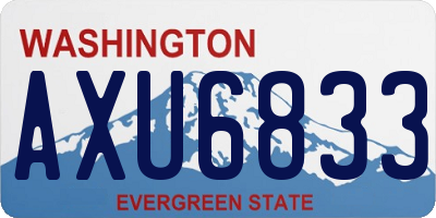 WA license plate AXU6833