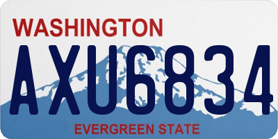WA license plate AXU6834